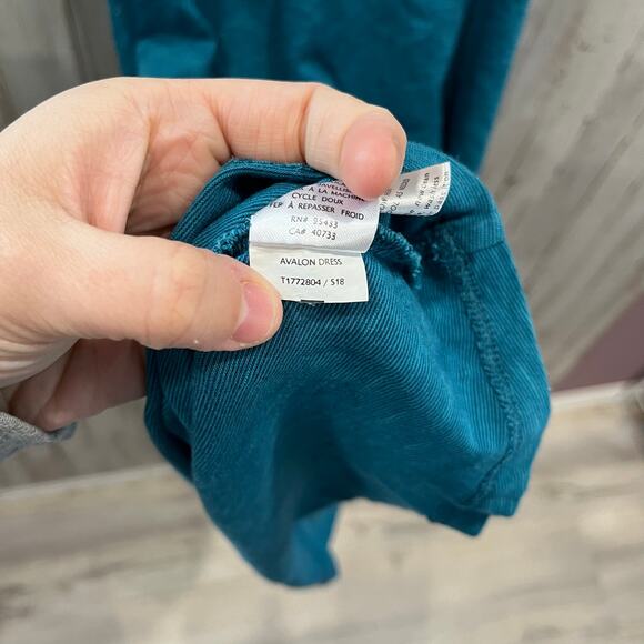 Toad & Co Teal Avalon Tank Stretch Jersey Fit & Flare Sundress Pockets Small - Picture 6 of 10